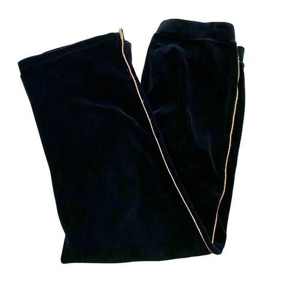 Vintage Catalina 2-pc Black Velour Track Suit Large V-neck Sweatshirt Pants Set - Picture 8 of 15